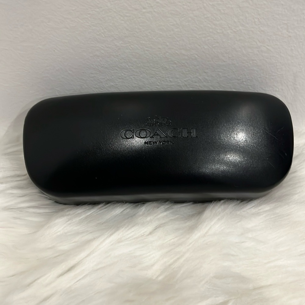 Coach Black Leather Glasses Eyewear Case